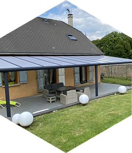 EDS Fermetures - réalisation pergola et terrasse couverte